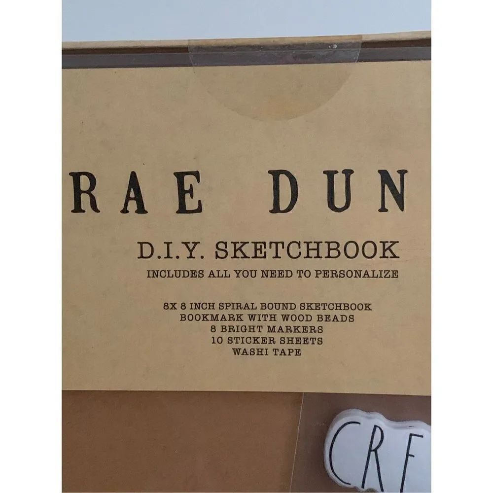 NEW Rae Dunn D.I.Y Sketchbook Art Book Scrapbook Markers Stickers
